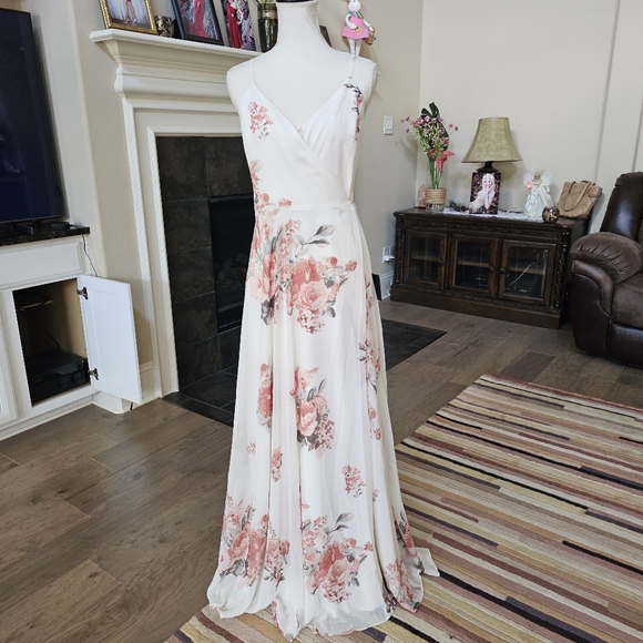 Nwt Lulu's Elegantly Inclined floral maxi dress XL - Picture 6 of 15